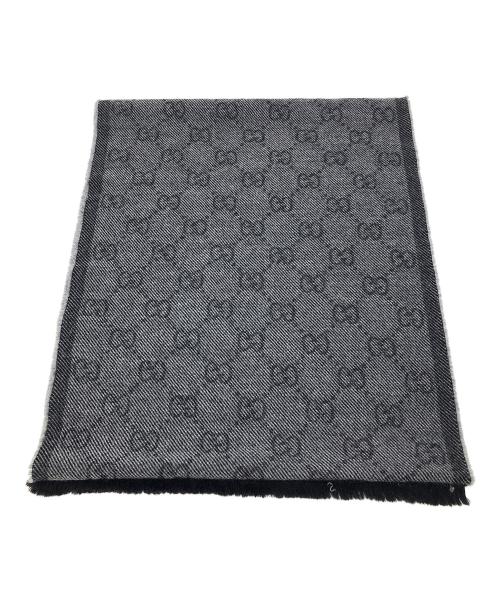 GUCCI（グッチ）GUCCI (グッチ) マフラー GG柄 グレー サイズ:実寸サイズにてご確認ください。の古着・服飾アイテム