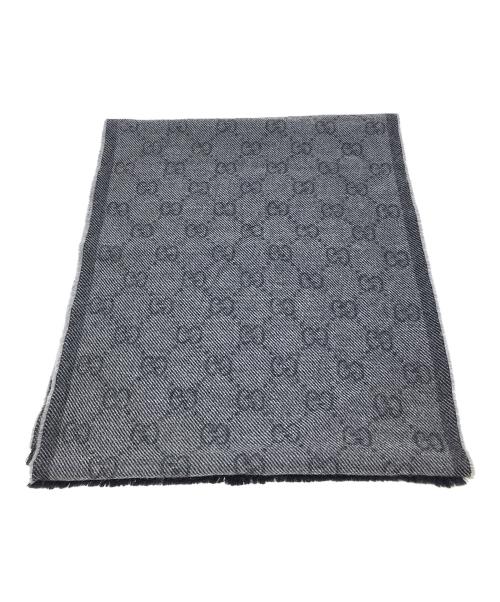 GUCCI（グッチ）GUCCI (グッチ) マフラー GG柄 グレー サイズ:実寸サイズにてご確認ください。の古着・服飾アイテム