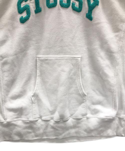 Champion REVERSE WEAVE（チャンピオン リバース ウィーブ）Champion REVERSE WEAVE (チャンピオン リバース ウィーブ) stussy (ステューシー) プルオーバーパーカー ホワイト サイズ:X-LARGEの古着・服飾アイテム