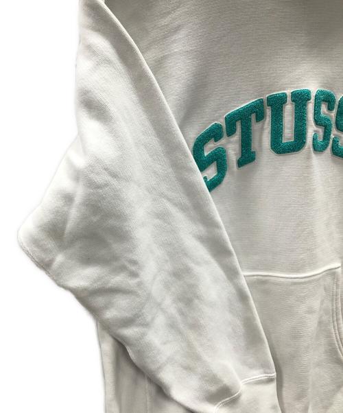 Champion REVERSE WEAVE（チャンピオン リバース ウィーブ）Champion REVERSE WEAVE (チャンピオン リバース ウィーブ) stussy (ステューシー) プルオーバーパーカー ホワイト サイズ:X-LARGEの古着・服飾アイテム