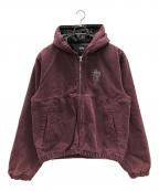 stussyステューシー）の古着「Canvas Insulated Work JACKET（キャンバス インシュレイテッド ワーク ジャケット）」｜パープル