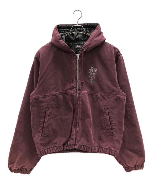 stussy（ステューシー）stussy (ステューシー) Canvas Insulated Work JACKET（キャンバス インシュレイテッド ワーク ジャケット） パープル サイズ:XLの古着・服飾アイテム