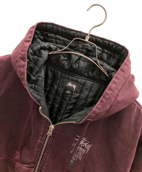 stussy（ステューシー）stussy (ステューシー) Canvas Insulated Work JACKET（キャンバス インシュレイテッド ワーク ジャケット） パープル サイズ:XLの古着・服飾アイテム