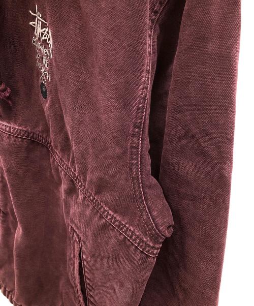 stussy（ステューシー）stussy (ステューシー) Canvas Insulated Work JACKET（キャンバス インシュレイテッド ワーク ジャケット） パープル サイズ:XLの古着・服飾アイテム