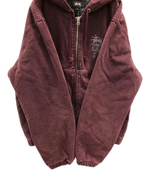 stussy（ステューシー）stussy (ステューシー) Canvas Insulated Work JACKET（キャンバス インシュレイテッド ワーク ジャケット） パープル サイズ:XLの古着・服飾アイテム