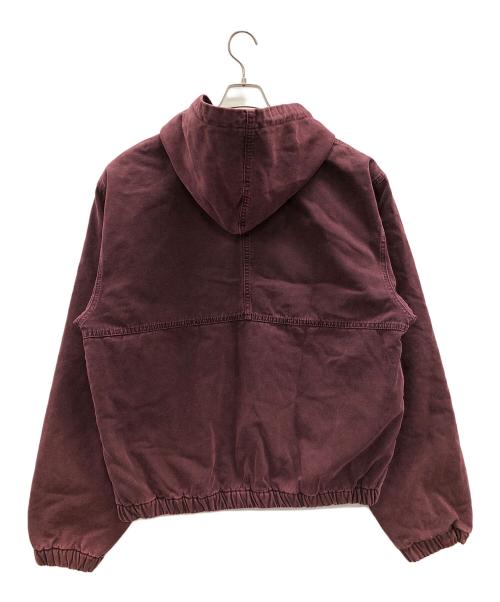 stussy（ステューシー）stussy (ステューシー) Canvas Insulated Work JACKET（キャンバス インシュレイテッド ワーク ジャケット） パープル サイズ:XLの古着・服飾アイテム