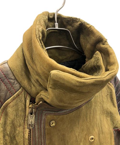 blackmeans（ブラックミーンズ）blackmeans (ブラックミーンズ) レザージャケット カーキ サイズ:3の古着・服飾アイテム