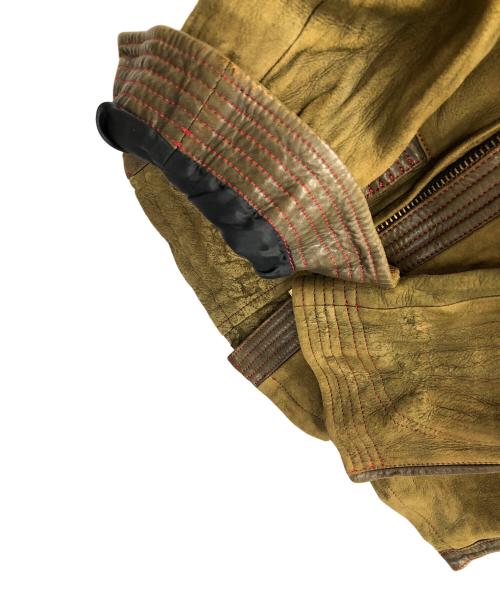blackmeans（ブラックミーンズ）blackmeans (ブラックミーンズ) レザージャケット カーキ サイズ:3の古着・服飾アイテム