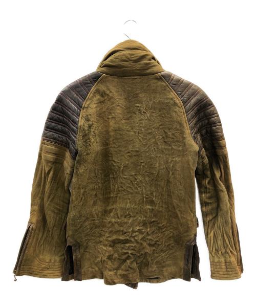 blackmeans（ブラックミーンズ）blackmeans (ブラックミーンズ) レザージャケット カーキ サイズ:3の古着・服飾アイテム