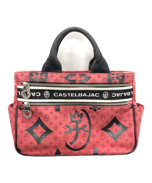 CASTELBAJAC（カステルバジャック）CASTELBAJAC (カステルバジャック) トートバッグ ドライビングトート レッド×ブラック サイズ:実寸サイズにてご確認ください。の古着・服飾アイテム
