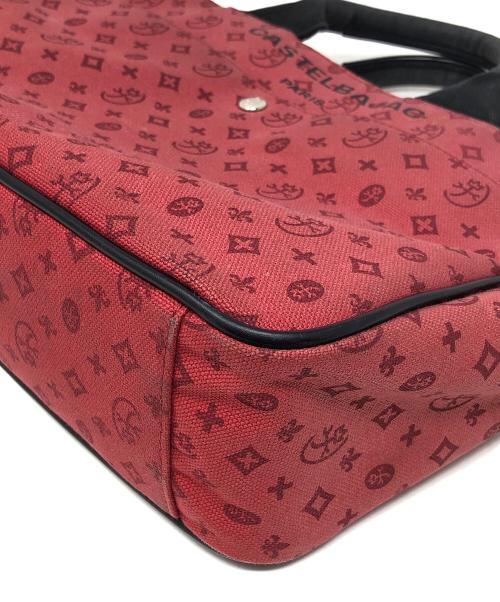 CASTELBAJAC（カステルバジャック）CASTELBAJAC (カステルバジャック) トートバッグ ドライビングトート レッド×ブラック サイズ:実寸サイズにてご確認ください。の古着・服飾アイテム