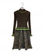 M'S GRACYエムズグレイシー）の古着「ニットワンピース」｜ブラウン