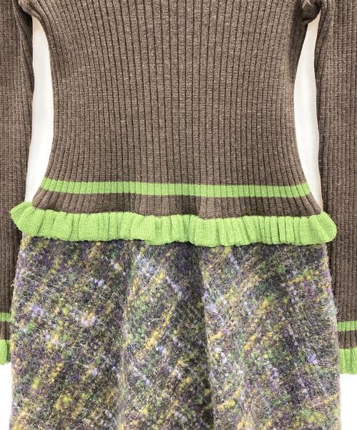 M'S GRACY（エムズグレイシー）M'S GRACY (エムズグレイシー) ニットワンピース ブラウン サイズ:38の古着・服飾アイテム