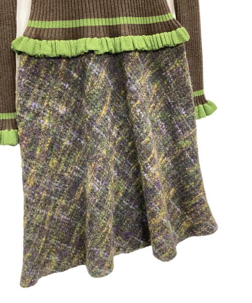 M'S GRACY（エムズグレイシー）M'S GRACY (エムズグレイシー) ニットワンピース ブラウン サイズ:38の古着・服飾アイテム