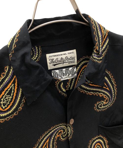 WACKO MARIA（ワコマリア）WACKO MARIA (ワコマリア) オープンカラーシャツ The Guilty Parties（ザ ギルティ パーティー） ブラック サイズ:XLの古着・服飾アイテム