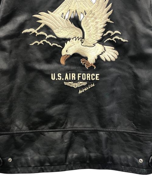 AVIREX（アヴィレックス）AVIREX (アヴィレックス) レザージャケット ブラック サイズ:XLの古着・服飾アイテム