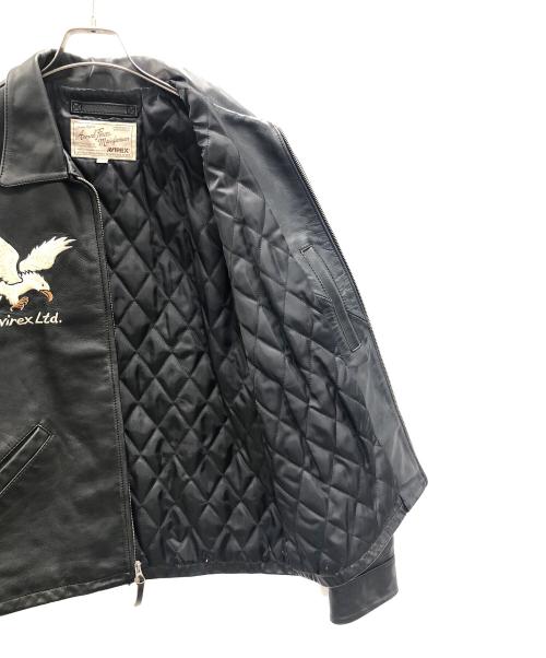 AVIREX（アヴィレックス）AVIREX (アヴィレックス) レザージャケット ブラック サイズ:XLの古着・服飾アイテム