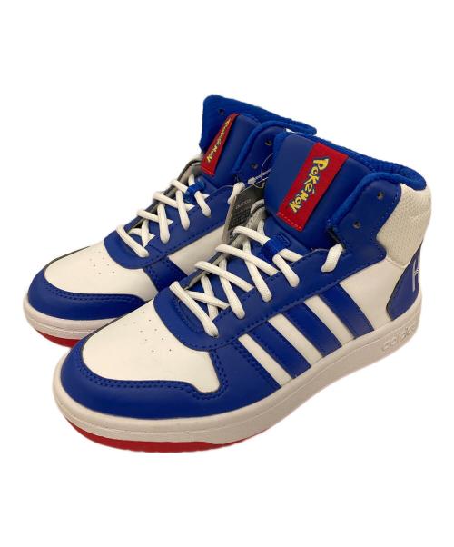 adidas（アディダス）adidas (アディダス) Pokemon (ポケモン) ハイカットスニーカー ピカチュウ ホワイト×ブルー サイズ:23.5 未使用品の古着・服飾アイテム