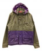 SUPREMEシュプリーム）の古着「M65ジャケット respect the wild parka（リスペクト ザ ワイルド パーカ）」｜オリーブ×パープル