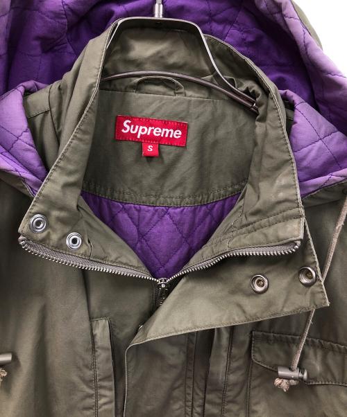 SUPREME（シュプリーム）SUPREME (シュプリーム) M65ジャケット respect the wild parka（リスペクト ザ ワイルド パーカ） オリーブ×パープル サイズ:Sの古着・服飾アイテム