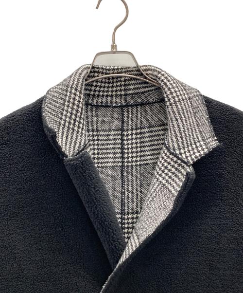 jouetie（ジュエティ）jouetie (ジュエティ) ボアリバーシブルチェスターコート ブラック×ホワイト サイズ:Mの古着・服飾アイテム