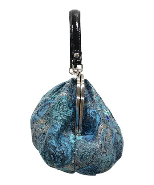 Think Bee!（シンクビー!）Think Bee! (シンクビー!) ハンドバッグ がま口バッグ ネバ―エンディングローズ ブルー サイズ:実寸サイズにてご確認ください。の古着・服飾アイテム