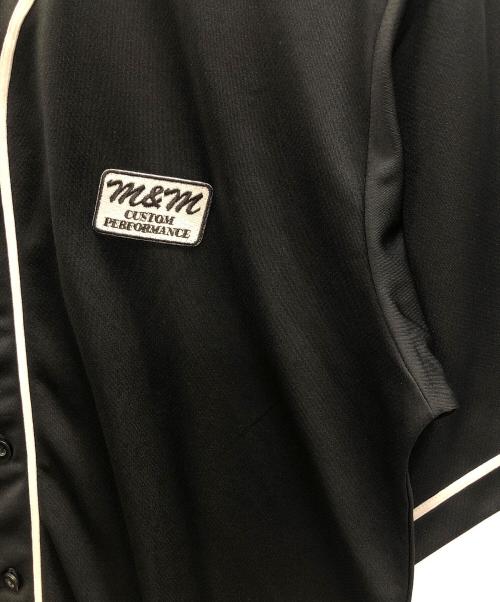 m&m custom performance（エムアンドエム カスタムパフォーマンス）m&m custom performance (エムアンドエム カスタムパフォーマンス) DRY ATHLETIC BASEBALL SHIRT（ドライ アスレチック ベースボール シャツ） ブラック サイズ:XLの古着・服飾アイテム
