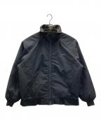 LAND'S ENDランズエンド）の古着「裏起毛ナイロンジャケット」｜ブラック