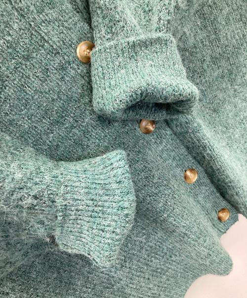 UNGRID（アングリッド）Ungrid (アングリッド) ニットカーディガン グリーン サイズ:Fの古着・服飾アイテム