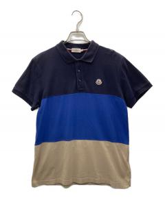 中古・古着通販】MONCLER (モンクレール) ポロシャツ ブルー サイズ:M