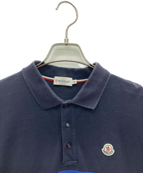 MONCLER（モンクレール）MONCLER (モンクレール) ポロシャツ ネイビー サイズ:Ｍの古着・服飾アイテム