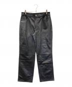 ZARAザラ）の古着「レザーパンツ」｜ブラック