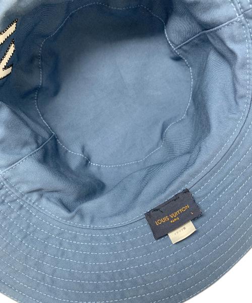 LOUIS VUITTON（ルイ ヴィトン）LOUIS VUITTON (ルイ ヴィトン) バケットハット　リバーシブル　シャプカ LV　 ブルー サイズ:Lの古着・服飾アイテム