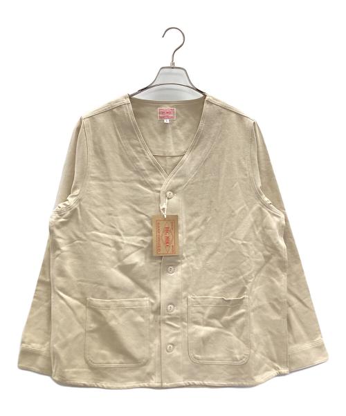 BIG MIKE（ビックマイク）BIG MIKE (ビックマイク) フランネルカーディガン ベージュ サイズ:L 未使用品の古着・服飾アイテム