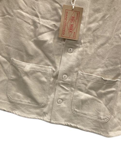 BIG MIKE（ビックマイク）BIG MIKE (ビックマイク) フランネルカーディガン ベージュ サイズ:L 未使用品の古着・服飾アイテム