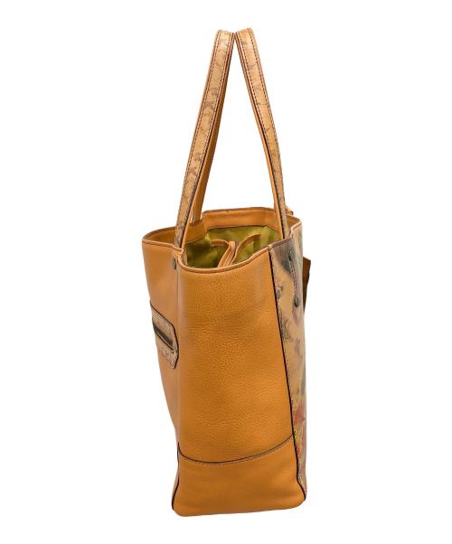 DAKOTA（ダコタ）DAKOTA (ダコタ) レザートートバッグ チーザレ 鳥プリント キャメル サイズ:実寸サイズにてご確認ください。の古着・服飾アイテム