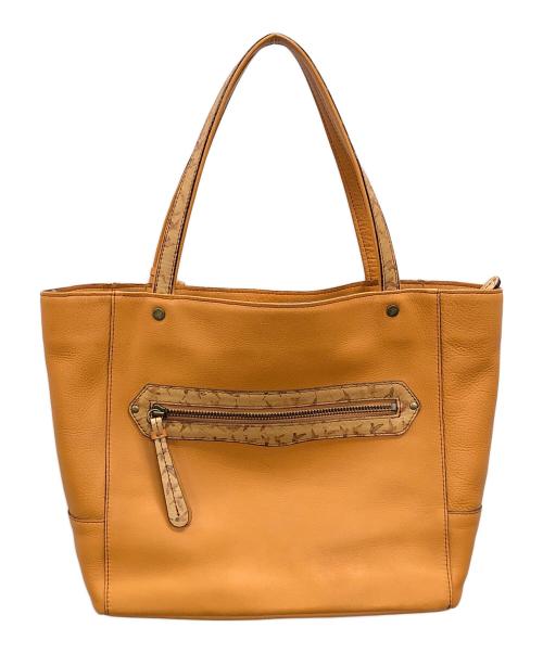 DAKOTA（ダコタ）DAKOTA (ダコタ) レザートートバッグ チーザレ 鳥プリント キャメル サイズ:実寸サイズにてご確認ください。の古着・服飾アイテム