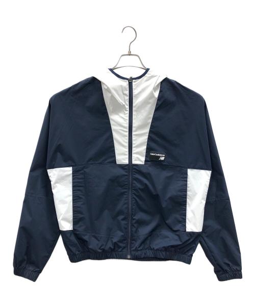 NEW BALANCE（ニューバランス）NEW BALANCE (ニューバランス) ジャケット ウィンドブレーカー ネイビー×ホワイト サイズ:Sの古着・服飾アイテム