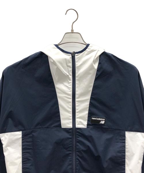 NEW BALANCE（ニューバランス）NEW BALANCE (ニューバランス) ジャケット ウィンドブレーカー ネイビー×ホワイト サイズ:Sの古着・服飾アイテム