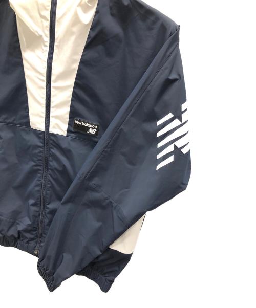 NEW BALANCE（ニューバランス）NEW BALANCE (ニューバランス) ジャケット ウィンドブレーカー ネイビー×ホワイト サイズ:Sの古着・服飾アイテム