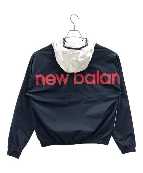 NEW BALANCE（ニューバランス）NEW BALANCE (ニューバランス) ジャケット ウィンドブレーカー ネイビー×ホワイト サイズ:Sの古着・服飾アイテム
