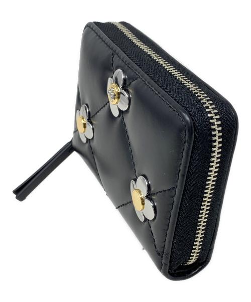 TORY BURCH（トリーバーチ）TORY BURCH (トリーバーチ) コインケース　キラ ダイヤモンドキルト マルチクローバー ジップアラウンド スモールウォレット ブラック サイズ:実寸サイズにてご確認ください。の古着・服飾アイテム