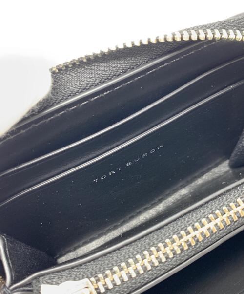 TORY BURCH（トリーバーチ）TORY BURCH (トリーバーチ) コインケース　キラ ダイヤモンドキルト マルチクローバー ジップアラウンド スモールウォレット ブラック サイズ:実寸サイズにてご確認ください。の古着・服飾アイテム