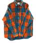 中古・古着 X-GIRL (エックスガール) ネルシャツ FACE HEAVYWEIGHT FLANNEL SHIRT（フェイス ヘビーウェイト フランネル シャツ） ブルー×オレンジ サイズ:M：5000円