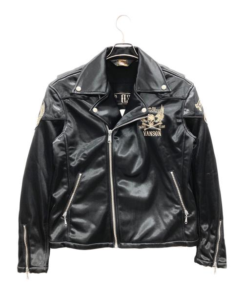 VANSON（バンソン）VANSON (バンソン) ライダースジャケット ブラック サイズ:XLの古着・服飾アイテム