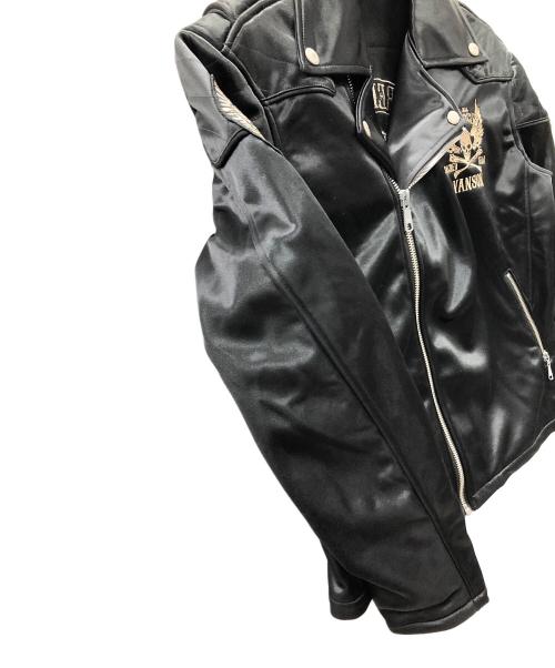VANSON（バンソン）VANSON (バンソン) ライダースジャケット ブラック サイズ:XLの古着・服飾アイテム