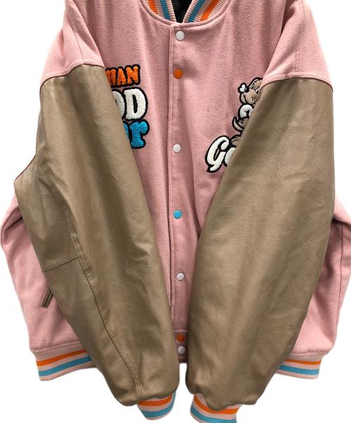 GALFY（ガルフィー）GALFY (ガルフィー) スタジャン 二代目わんわん大学 JKT（ニダイメ ワンワンダイガク ジャケット） ピンク サイズ:大型犬(XL)の古着・服飾アイテム