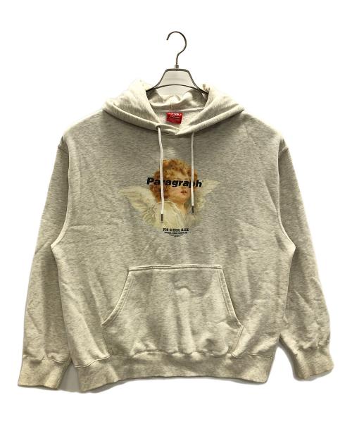 paragraph（パラグラフ）paragraph (パラグラフ) プルオーバーパーカー エンジェルフーディ ライトグレー サイズ:実寸サイズにてご確認ください。の古着・服飾アイテム