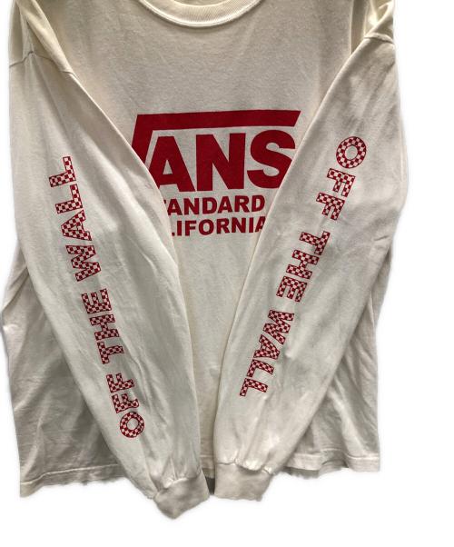 VANS（バンズ）VANS (バンズ) 長袖カットソー ホワイト サイズ:Lの古着・服飾アイテム
