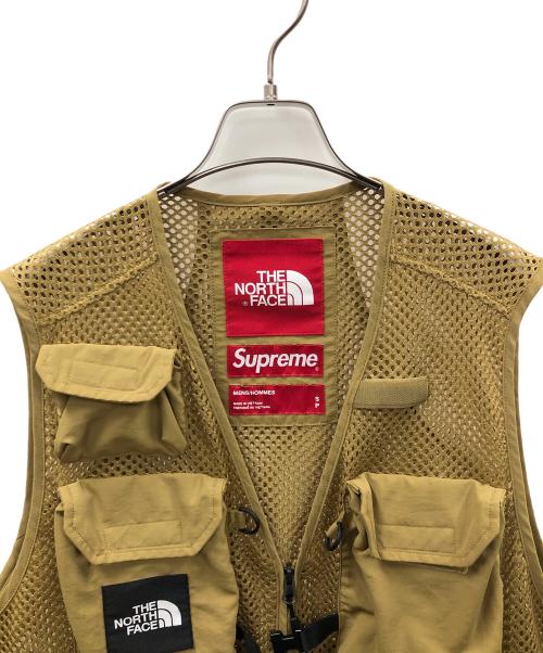 THE NORTH FACE（ザ ノース フェイス）THE NORTH FACE (ザ ノース フェイス) SUPREME (シュプリーム) メッシュベスト Cargo Vest（カーゴ ベスト） カーキ サイズ:SPの古着・服飾アイテム